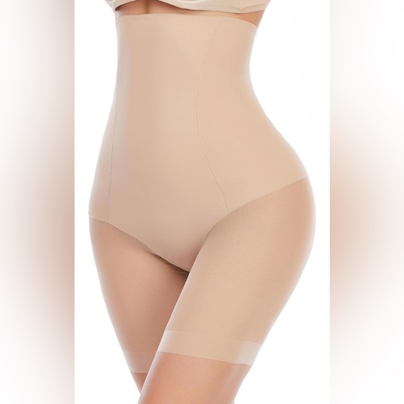 NWT Womens Medium Nude High Waist Sheer Leg Shorts Body Shaper - Picture 1 of 1